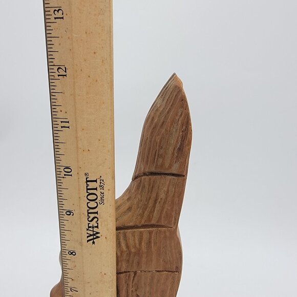 Vintage Hand Carved Solid Wood African Tribal Bust Africa Profile - Picture 6 of 7